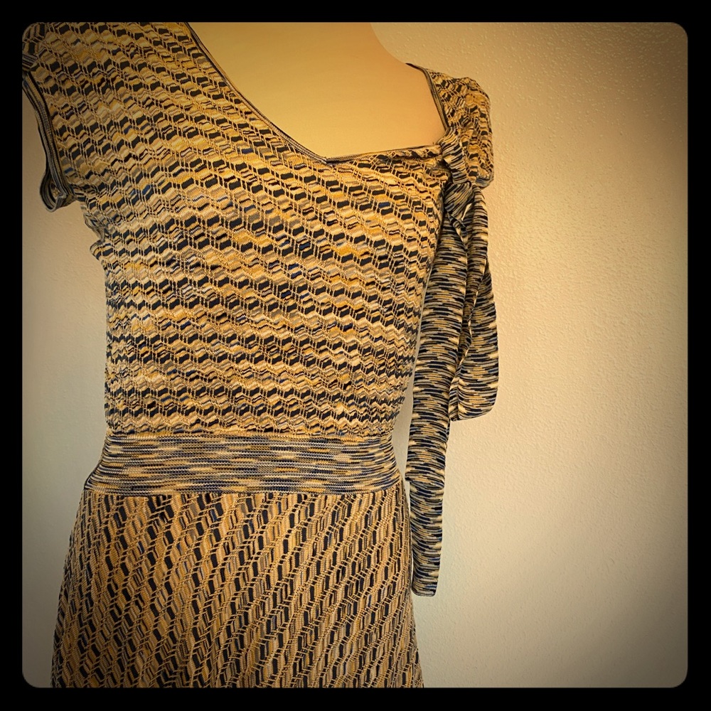 BCBGMAXAZRIA  silk and cotton gold  & yellow dress